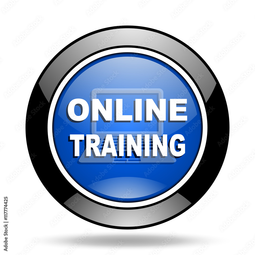 online training blue glossy icon online training blue glossy icon