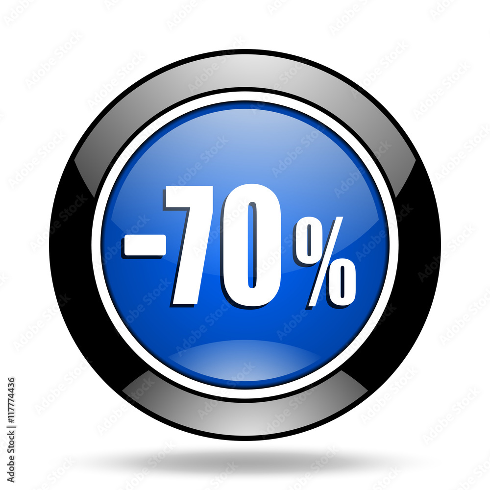 70 percent sale retail blue glossy icon 70 percent sale retail blue glossy icon