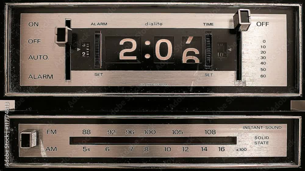 An old style flip clock An old style flip clock