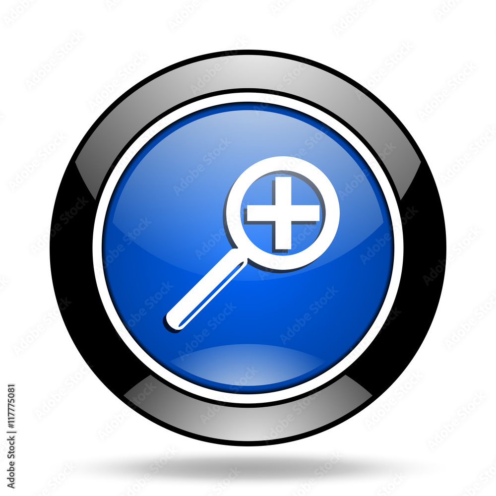 lens blue glossy icon lens blue glossy icon