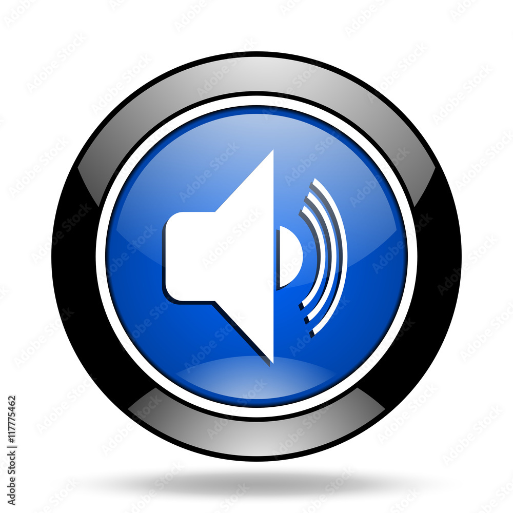 volume blue glossy icon volume blue glossy icon