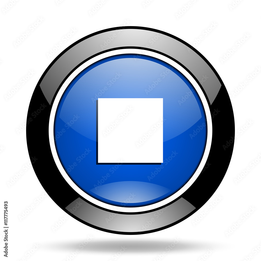 stop blue glossy icon stop blue glossy icon