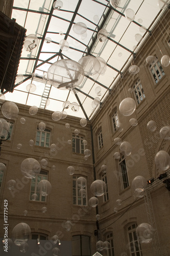 Patio del edificio de Tabacalera en Valencia photo