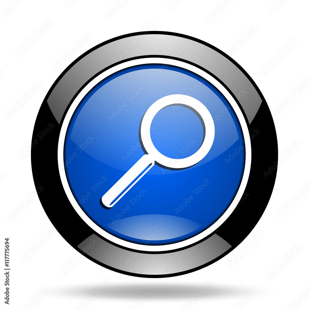 search blue glossy icon