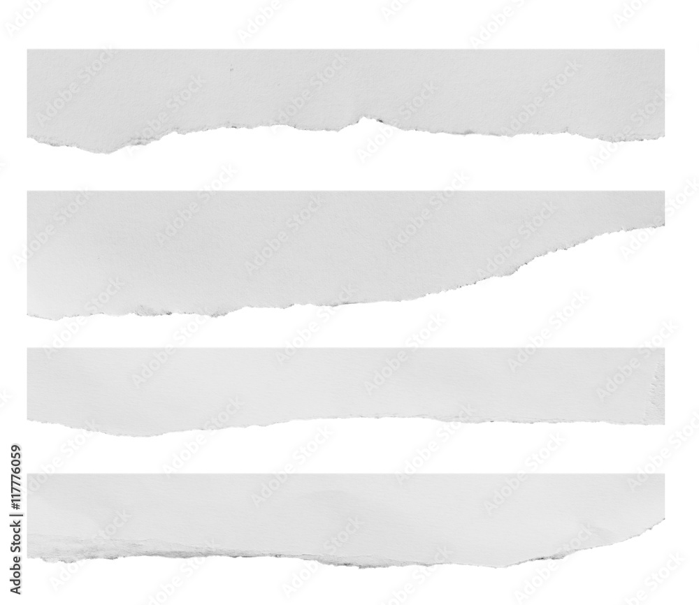 ripped in paper on white , space for copy ripped in paper on white , space for copy