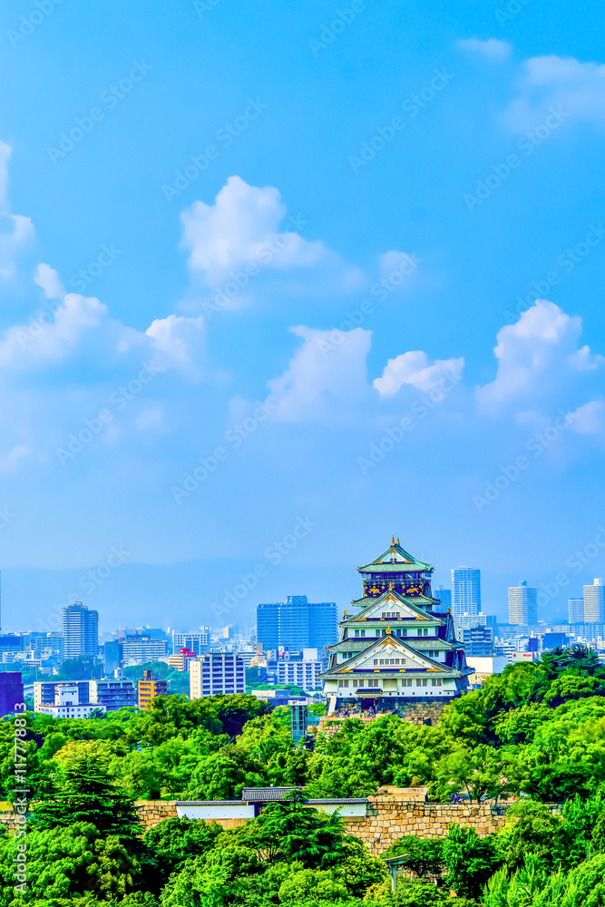 Naklejka premium 大阪城 OSAKA CASTLE