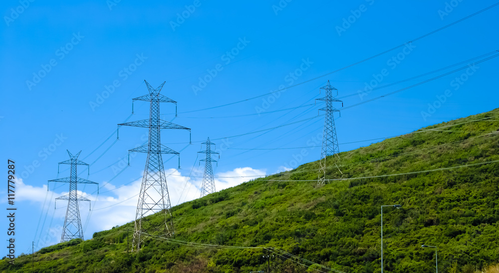 electricity pylon - on the mountain