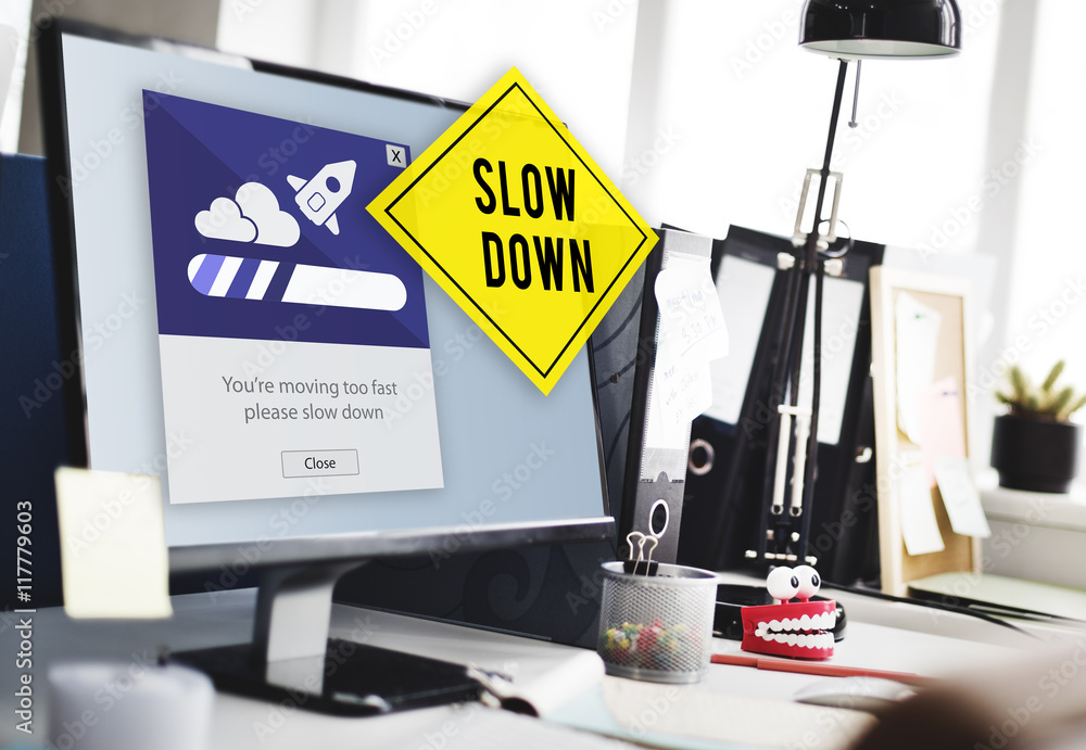 Fototapeta premium Keep Calm Reduce Speed Relax Slow Down Concept