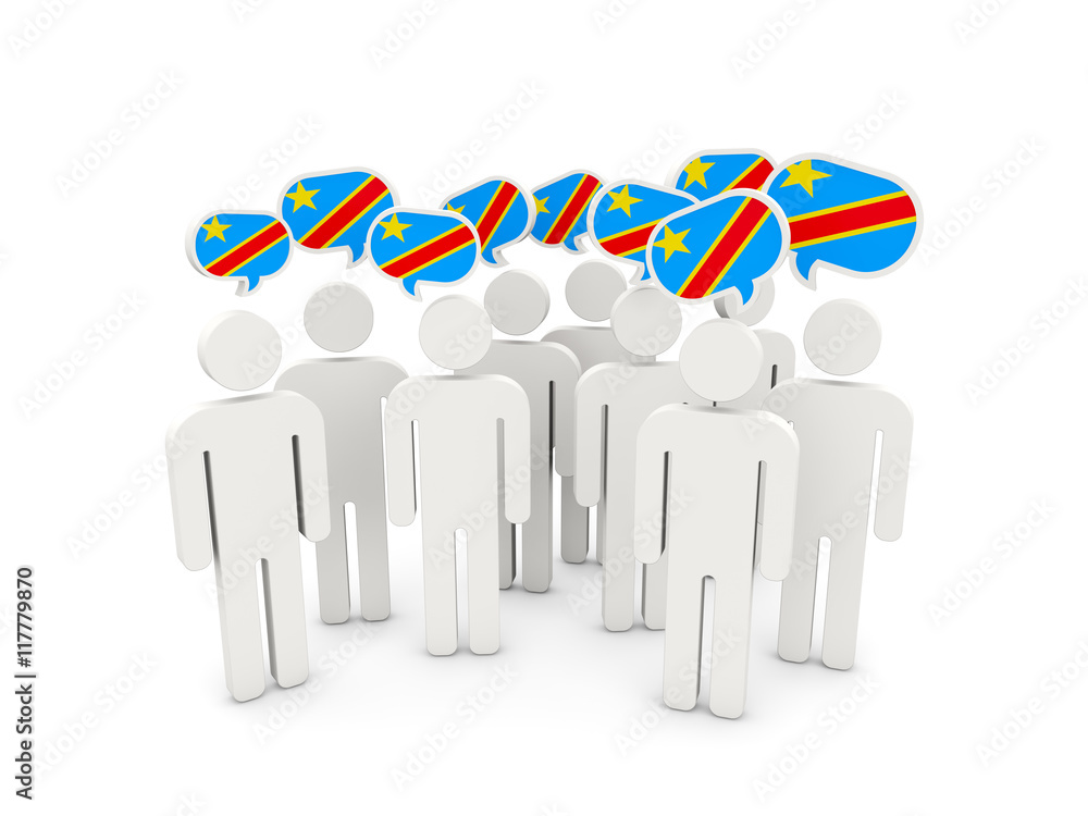 People with flag of democratic republic of the congo People with flag of democratic republic of the congo