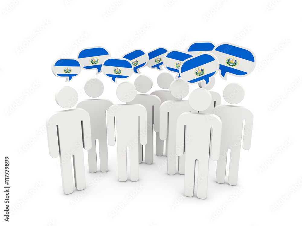 People with flag of el salvador People with flag of el salvador
