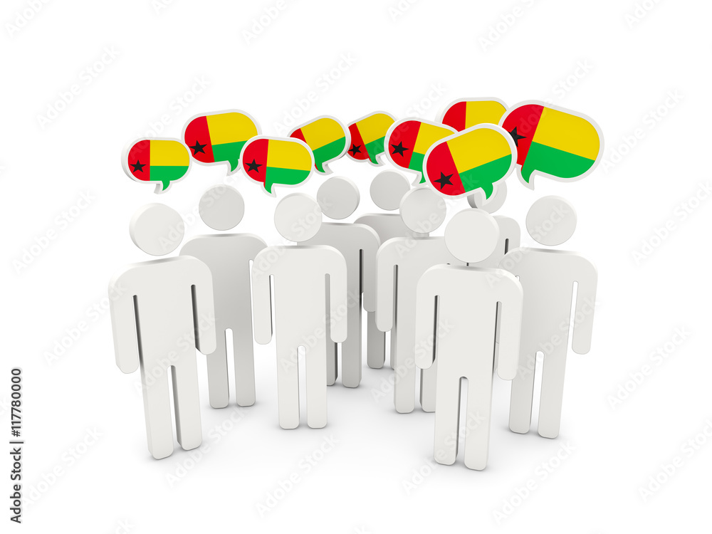 People with flag of guinea bissau People with flag of guinea bissau
