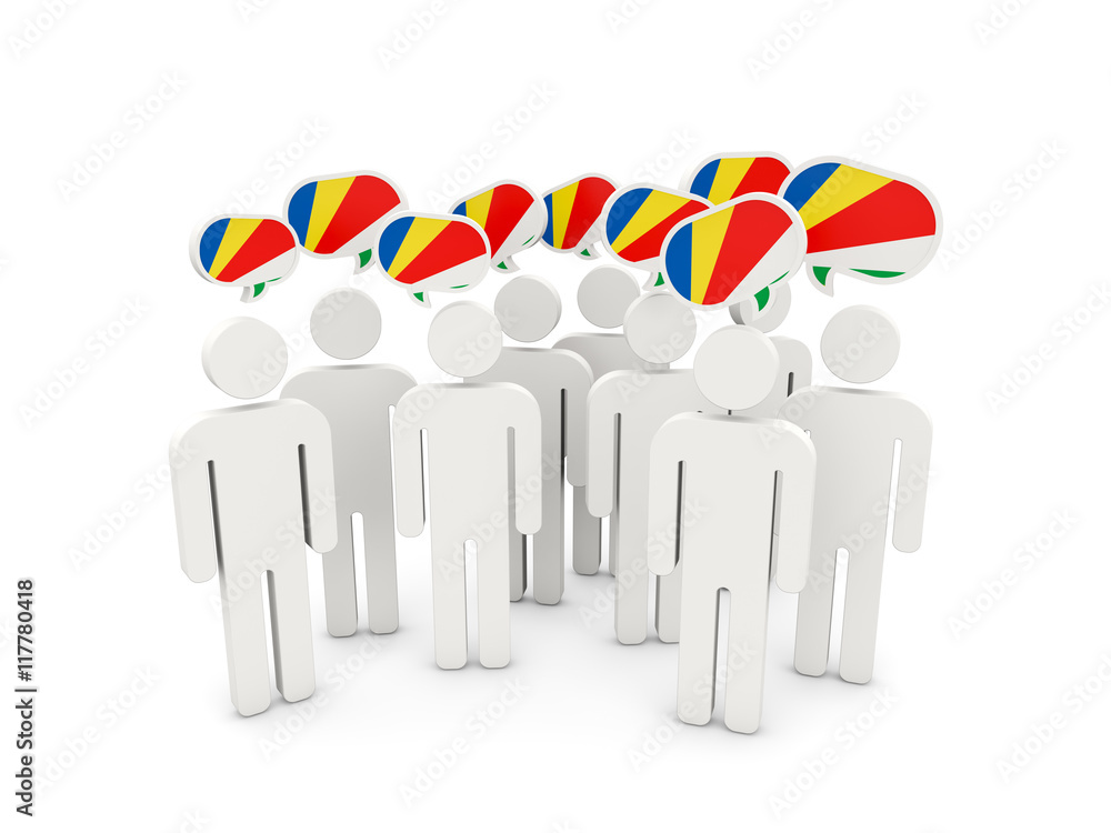 People with flag of seychelles People with flag of seychelles