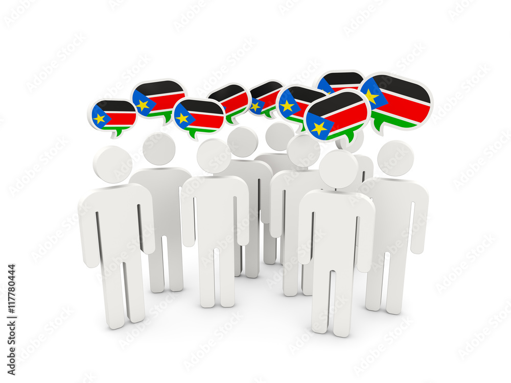 People with flag of south sudan People with flag of south sudan