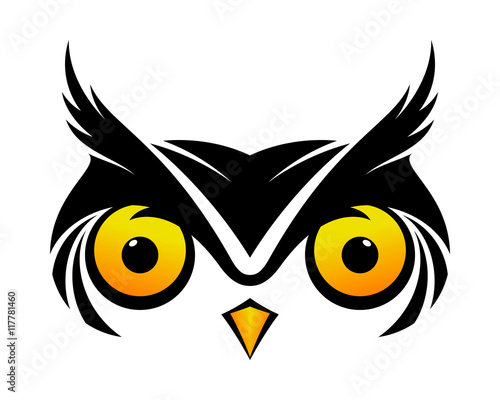 Fototapeta Naklejka Na Ścianę i Meble -  Cool Owl Symbol
