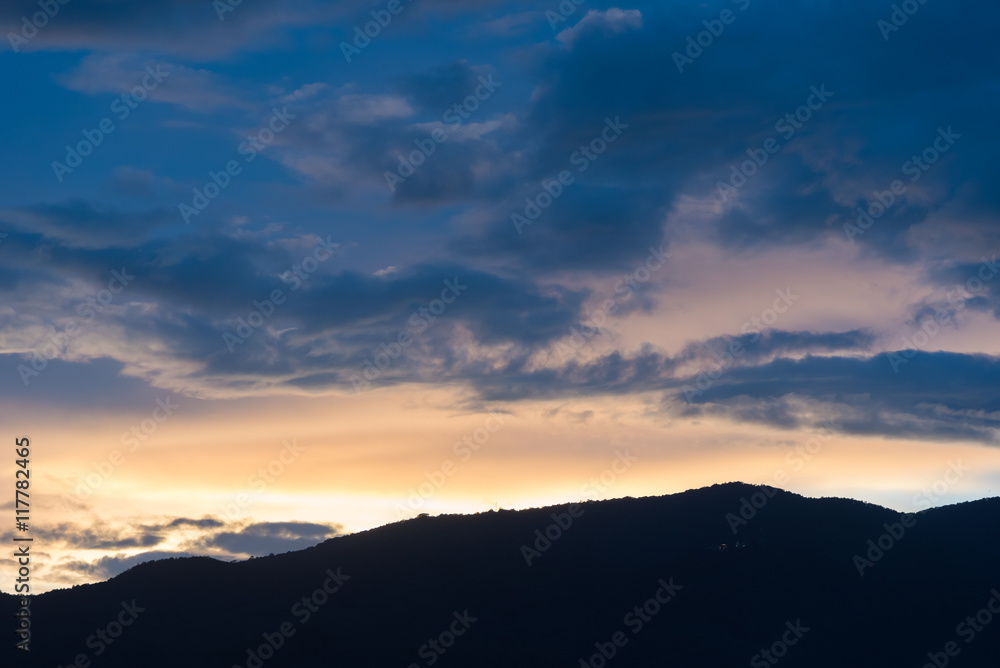 Sunlight cloud and sky at sunset : abstract background.