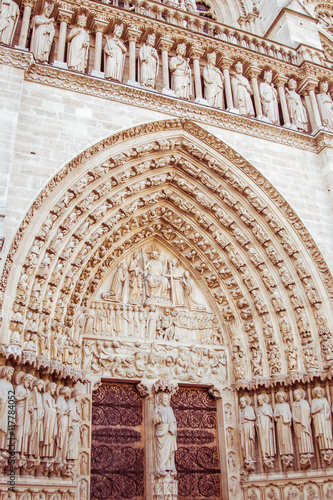 An alcove above a door at Notre Dame, Paris.