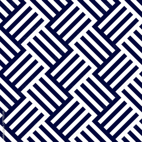 Dark blue and white woven s...