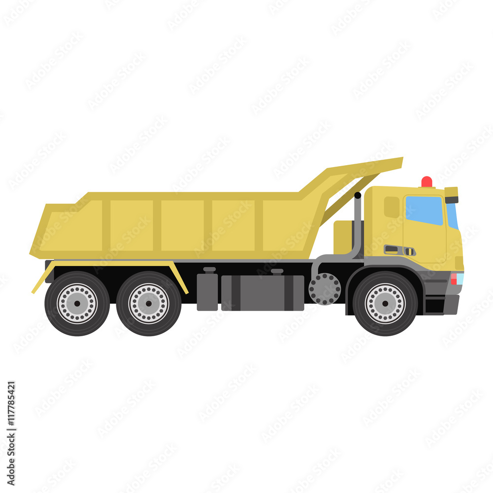 Vector tipper illustration isolated on white background. Vector tipper under construction icon illustration. Vector tipper isolated vector. Vector tipper illustration isolated on white background. Vector tipper under construction icon illustration. Vector tipper isolated vector.