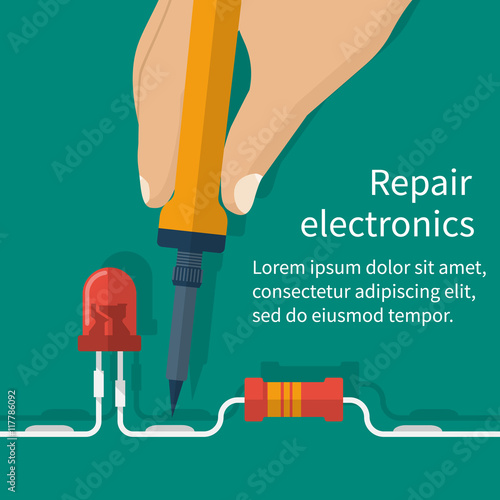 Engineer solder motherboard