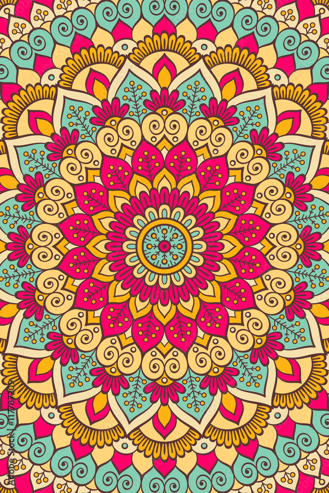 Fototapeta premium Vector indian Mandala background
