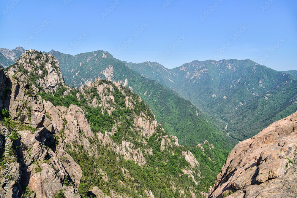 Picturesque Natural Scenery of Seoraksan National Park in South Korea