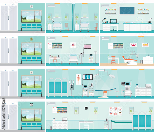Medical hospital surgery operation room.