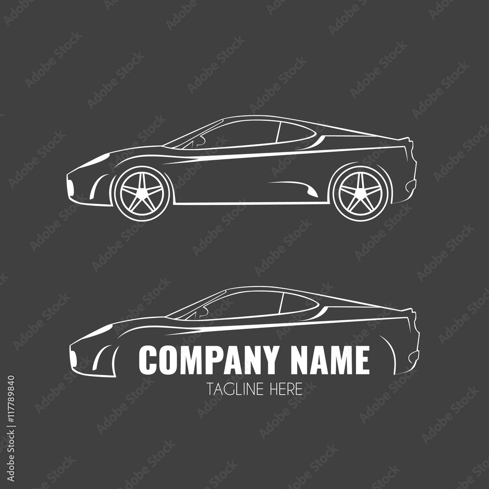 Fototapeta premium Sketchy car logos