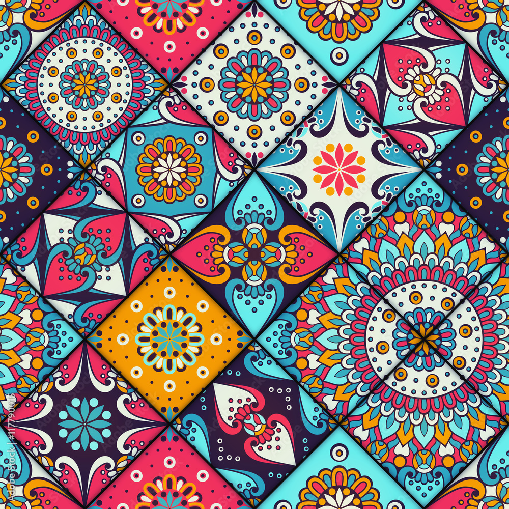 Ethnic floral seamless pattern Ethnic floral seamless pattern
