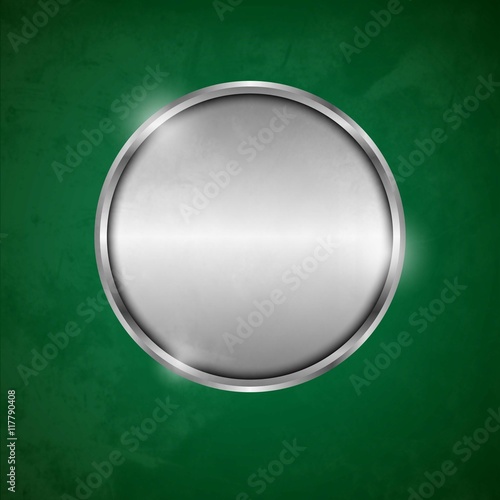 Silver metallic circle