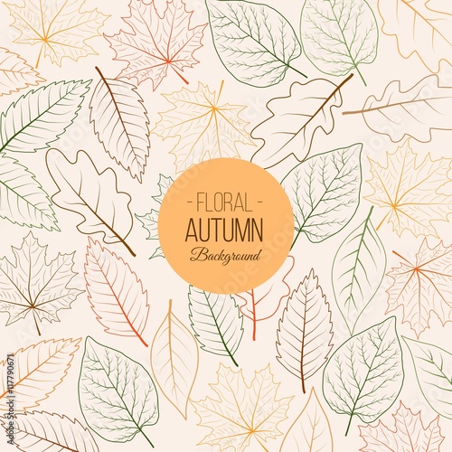 Floral autumn background