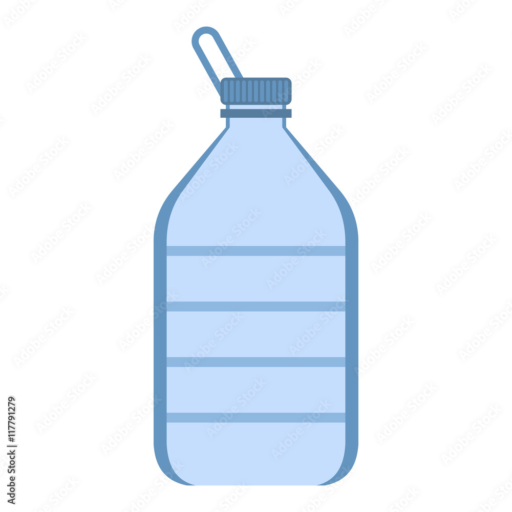 Big plastic bottle icon in flat style isolated on white background. Water symbol Big plastic bottle icon in flat style isolated on white background. Water symbol