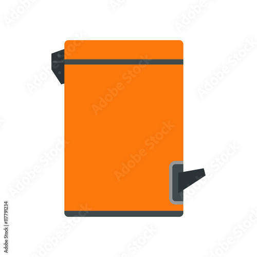 Kitchen bin icon in flat style isolated on white background