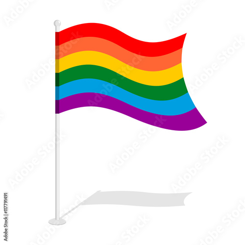LGBT Flag. Official symbol of homosexual community. Traditional