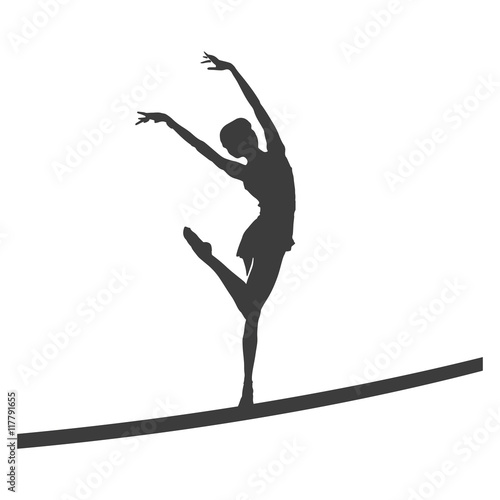 Silhouette einer Balletttänzerin