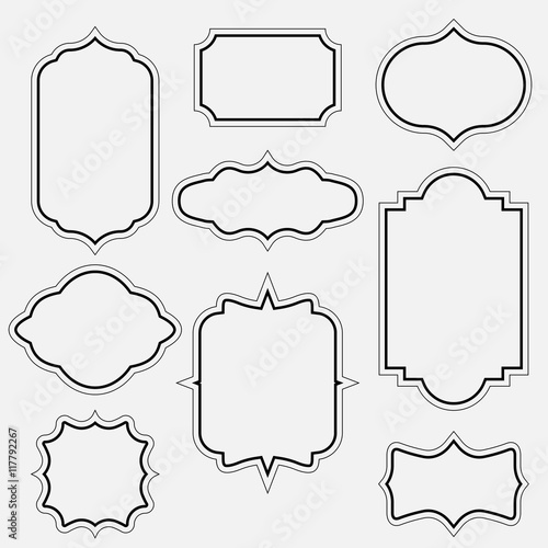 retro outlined frames