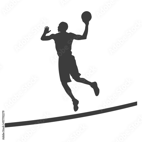 Silhouette eines Basketballspielers