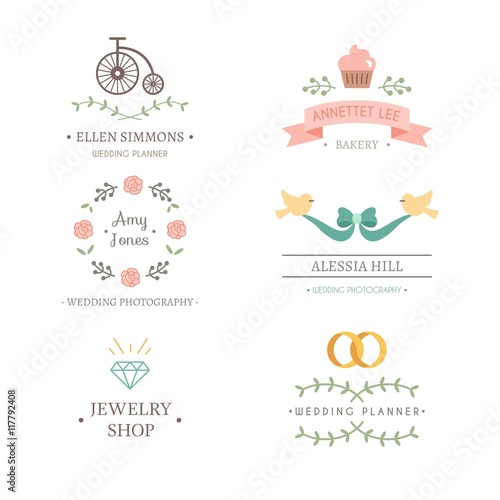 Lovely wedding logos