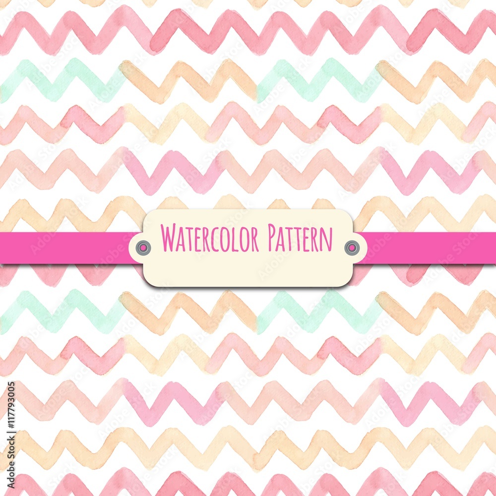 Watercolor zigzag pattern