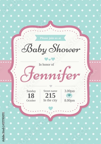 Fancy baby shower invitation