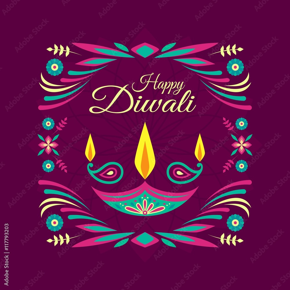 Colorful abstract Diwali background