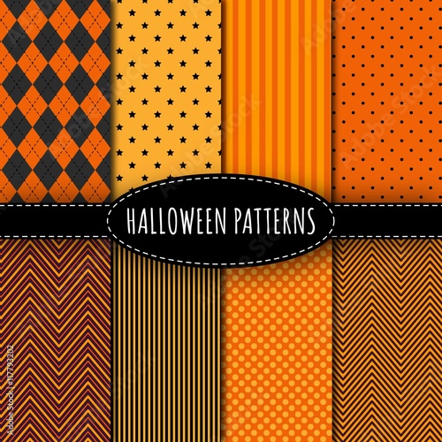 Collection of halloween patterns