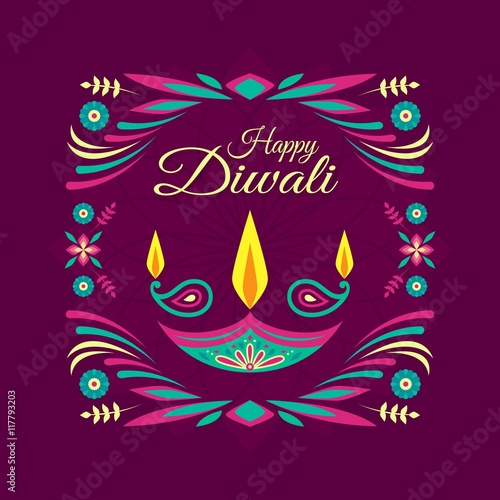 Colorful abstract Diwali background