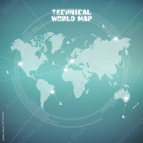 Seagreen Technical World Map