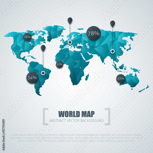 Blue word map infographic
