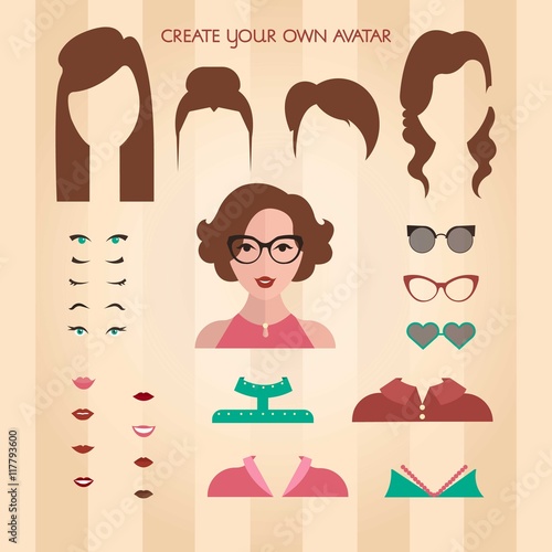 Create your own female avatar