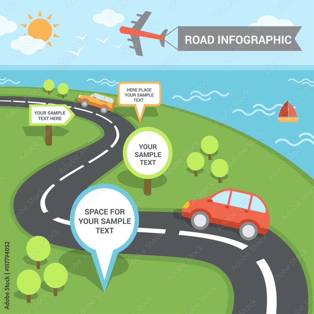 Road infographic Road infographic