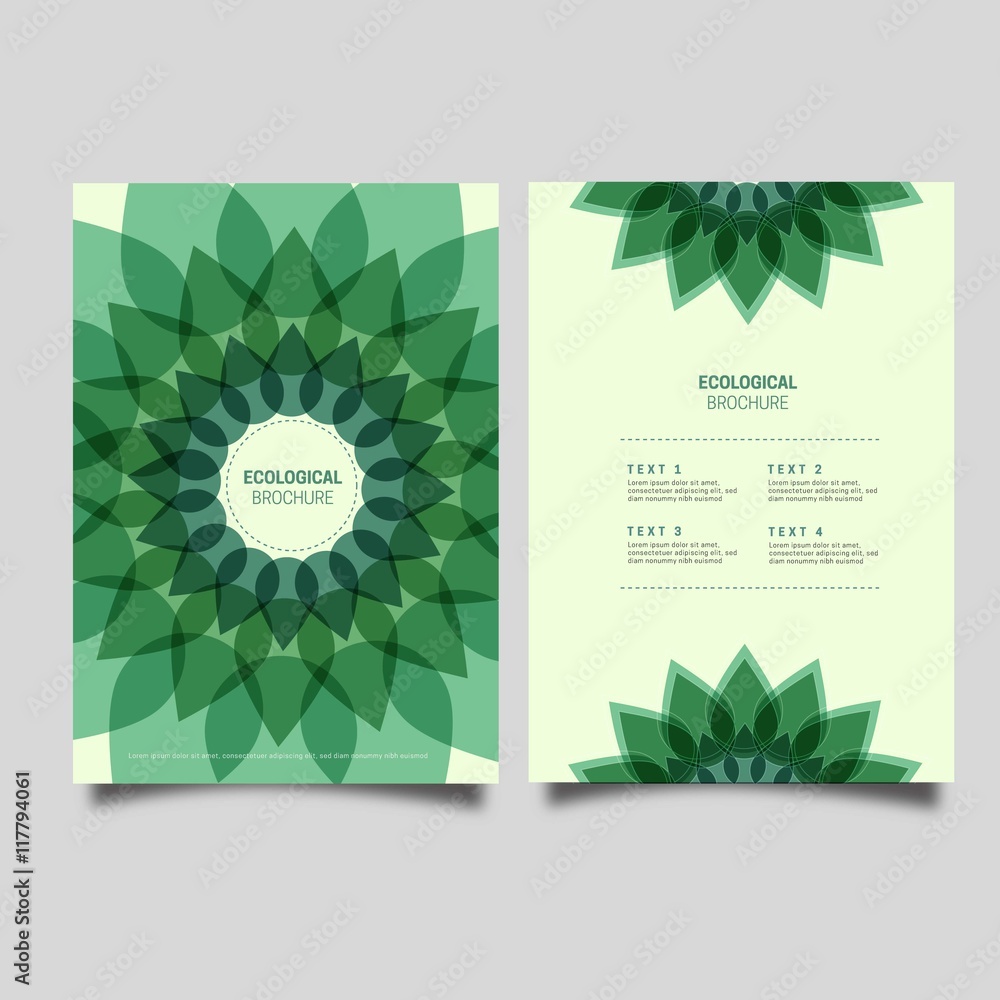 Abstract floral brochure