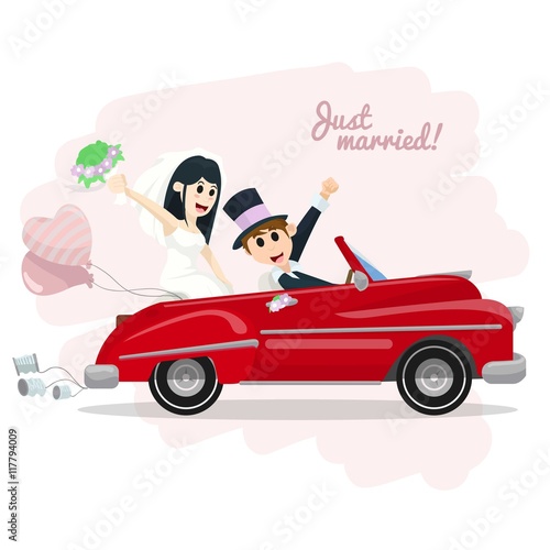 Just Married Illustration