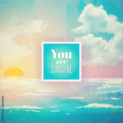Hand painted sunshine background