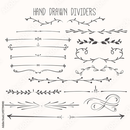 Hand drawn dividers pack